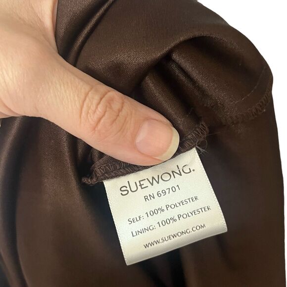 NEW Y2K Sue Wong Nocturne Beaded Cocktail Dress Fairy Whimsigoth Crinkle - Picture 13 of 14